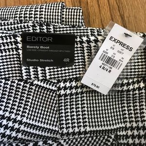 *NWT EXPRESS HOUNDSTOOTH BARELY BOOT EDITOR PANT